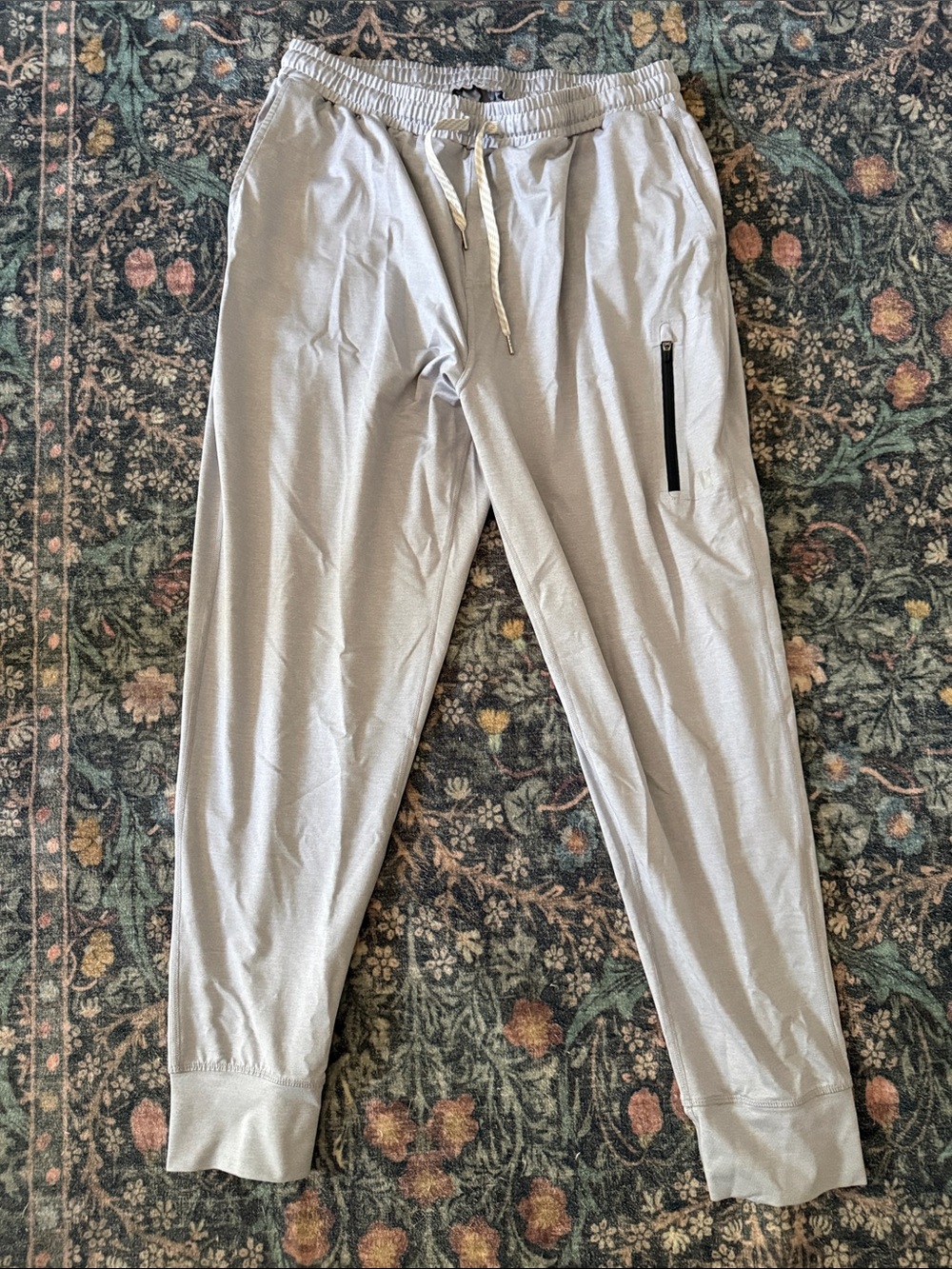 Vuori Light Gray Men's Jogger Sweatpants with Zipper Pocket